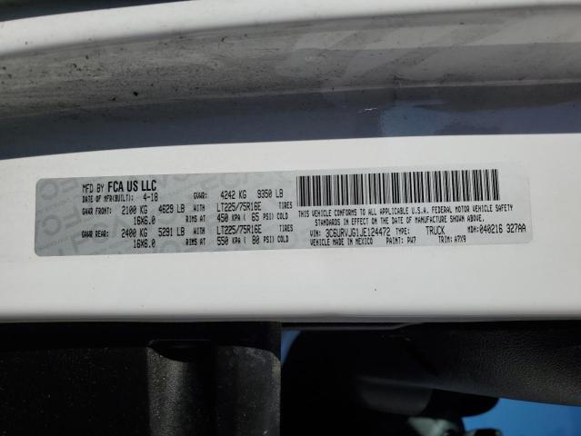 3C6URVJG1JE124472 - 2018 RAM PROMASTER 3500 HIGH თეთრი ფოტო 13