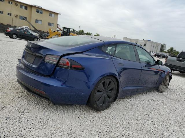 5YJSA1E58PF498685 - 2023 TESLA MODEL S BLUE photo 3