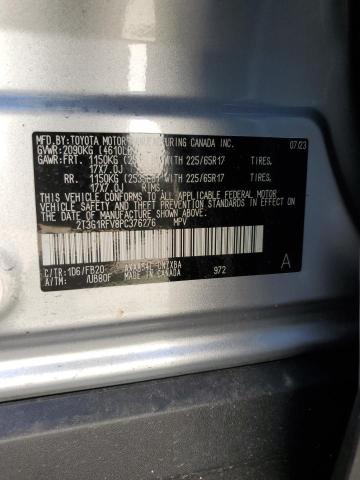 2T3G1RFV8PC376276 - 2023 TOYOTA RAV4 LE SILVER photo 13