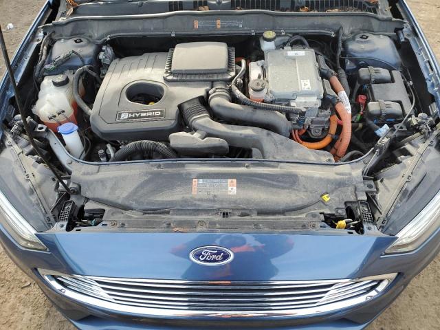 3FA6P0LU2KR159003 - 2019 FORD FUSION SE BLUE photo 11