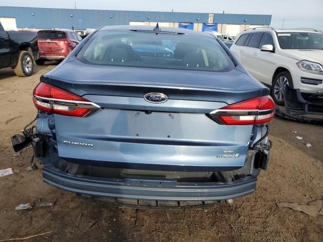 3FA6P0LU2KR159003 - 2019 FORD FUSION SE BLUE photo 6