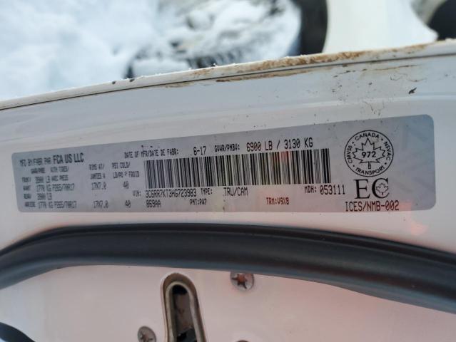 3C6RR7KT3HG723983 - 2017 RAM 1500 ST WHITE photo 13