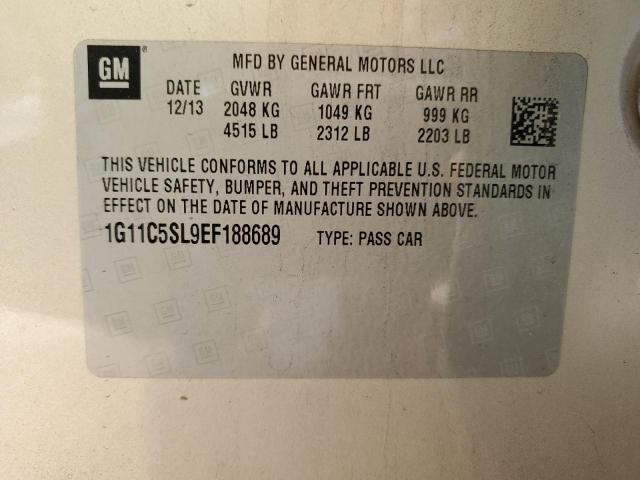 1G11C5SL9EF188689 - 2014 CHEVROLET MALIBU 1LT TAN photo 12