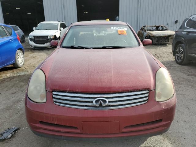 JNKCV51E23M319689 - 2003 INFINITI G35 RED photo 5