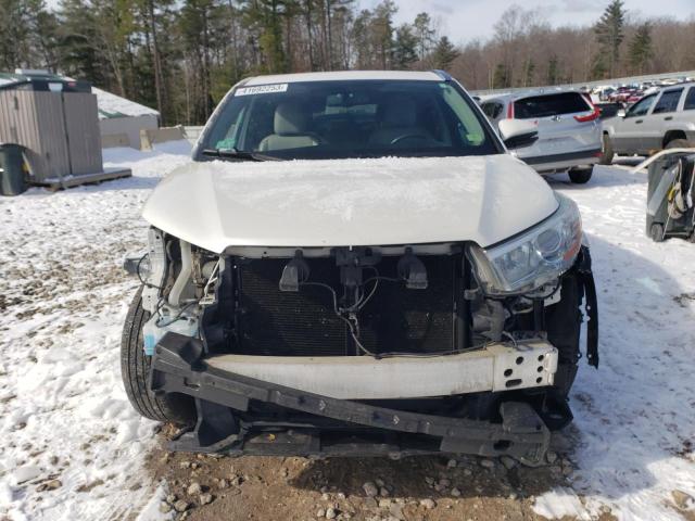 5TDJKRFH3ES070242 - 2014 TOYOTA HIGHLANDER XLE WHITE photo 5