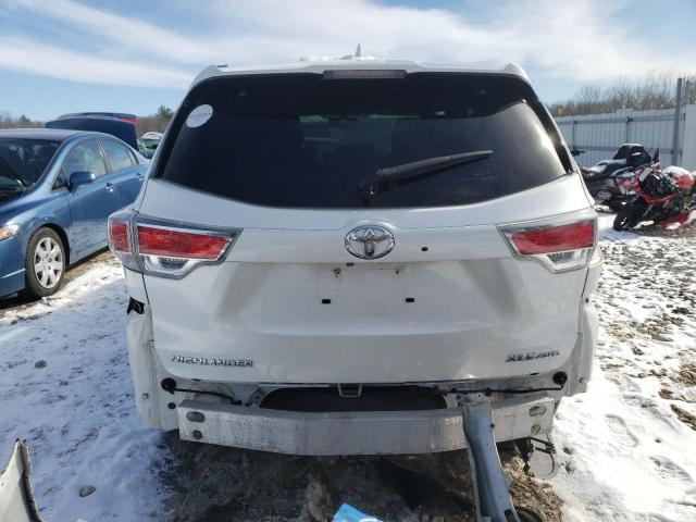 5TDJKRFH3ES070242 - 2014 TOYOTA HIGHLANDER XLE WHITE photo 6