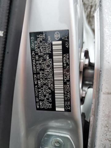 JTDKTUD39ED576083 - 2014 TOYOTA YARIS SILVER photo 12