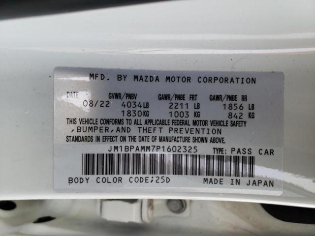 JM1BPAMM7P1602325 - 2023 MAZDA 3 PREMIUM WHITE photo 12