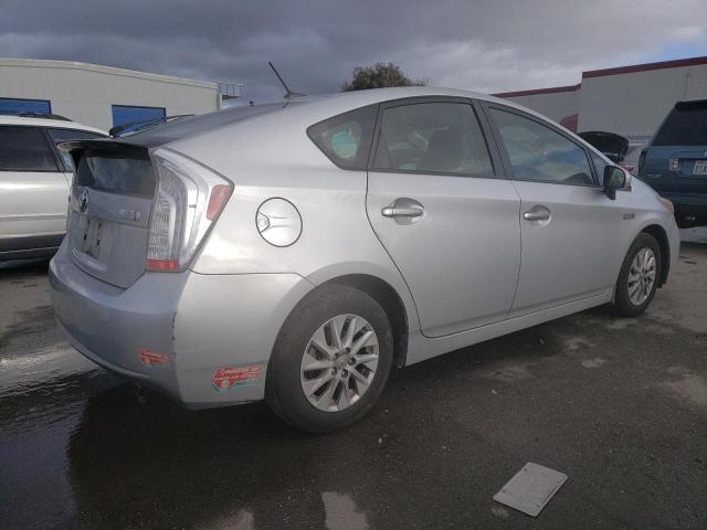 JTDKN3DP8D3031195 - 2013 TOYOTA PRIUS PLUG SILVER photo 3