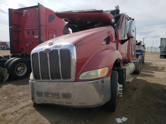 1XP7D49X3AD104551 - 2010 PETERBILT 387 MAROON photo 2