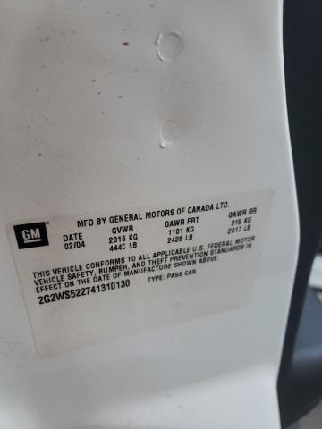 2G2WS522741310130 - 2004 PONTIAC GRAND PRIX GT2 თეთრი ფოტო 12