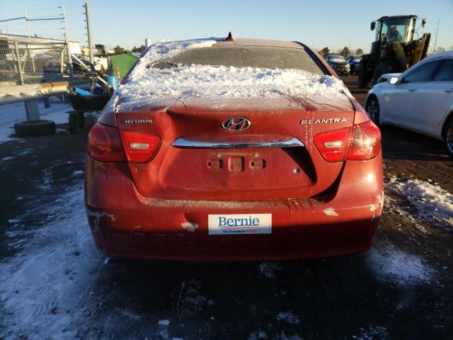 KMHDU4AD5AU924406 - 2010 HYUNDAI ELANTRA BLUE RED photo 6