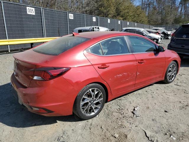 5NPD84LFXLH529254 - 2020 HYUNDAI ELANTRA SEL RED photo 3