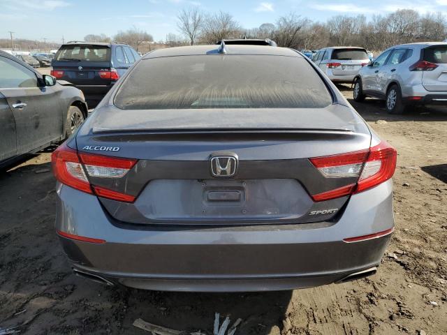 1HGCV1F32KA002241 - 2019 HONDA ACCORD SPORT GRAY photo 6