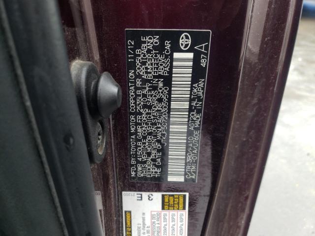 JTKJF5C72D3059590 - 2013 TOYOTA SCION TC Tünd qırmızı foto 13