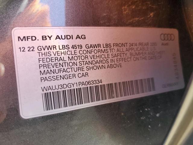 WAUJ3DGY1PA063334 - 2023 AUDI S3 PRESTIGE GRAY photo 12