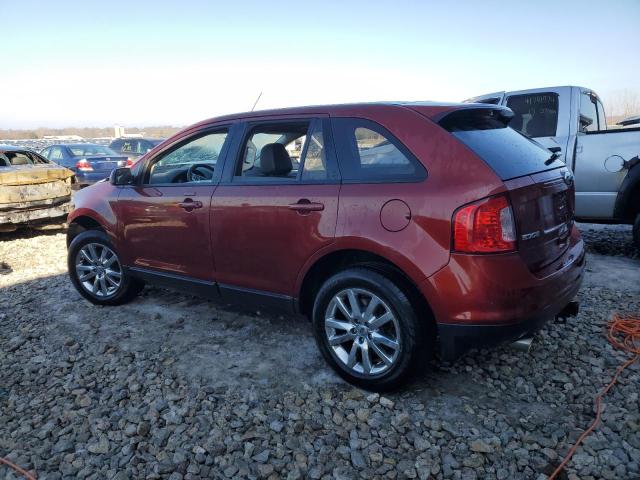 2FMDK4JC5EBB37707 - 2014 FORD EDGE SEL ORANGE photo 2