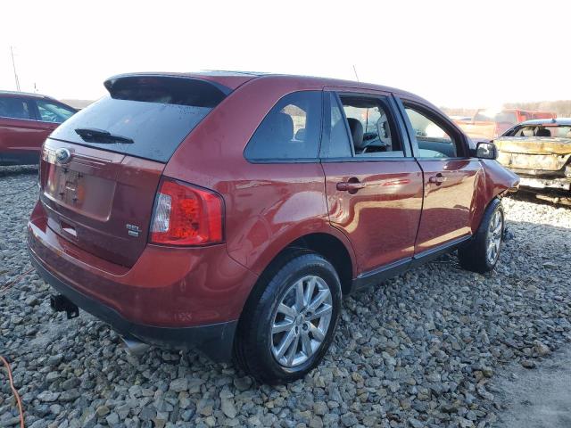 2FMDK4JC5EBB37707 - 2014 FORD EDGE SEL ORANGE photo 3