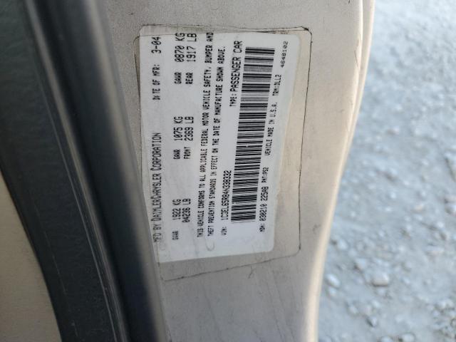 1C3EL65R84N338332 - 2004 CHRYSLER SEBRING LIMITED SILVER photo 12