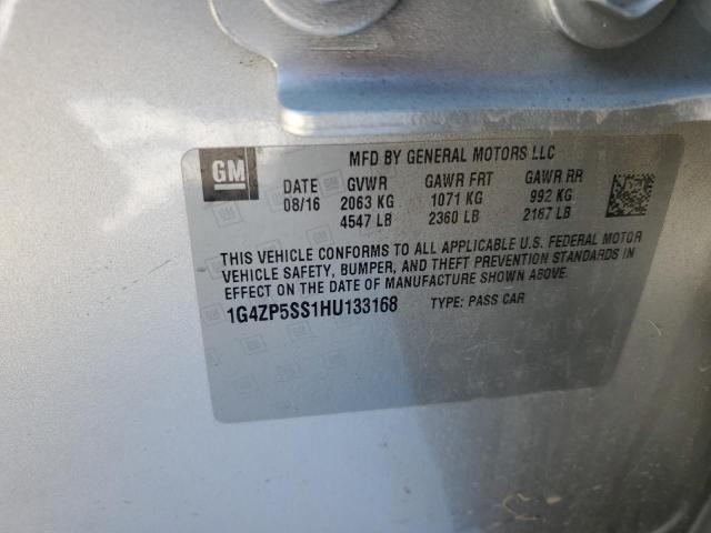 1G4ZP5SS1HU133168 - 2017 BUICK LACROSSE ESSENCE SILVER photo 12