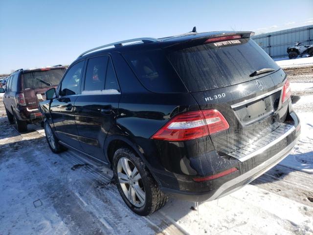 4JGDA5HBXCA061870 - 2012 MERCEDES-BENZ ML 350 4MATIC BLACK photo 2