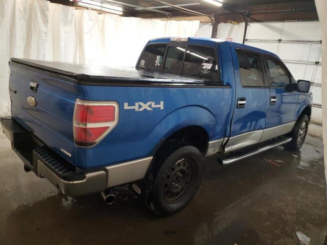 1FTFW1EF6CFB82039 - 2012 FORD F150 SUPERCREW BLUE photo 3