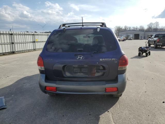 KM8SC13D35U942026 - 2005 HYUNDAI SANTA FE GLS BLUE photo 6