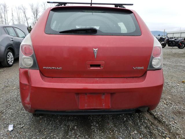 5Y2SP67029Z425287 - 2009 PONTIAC VIBE RED photo 6