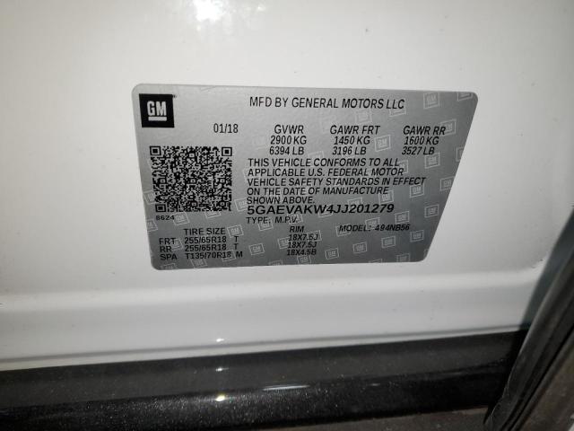 5GAEVAKW4JJ201279 - 2018 BUICK ENCLAVE ESSENCE 白色 照片 13