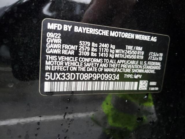 5UX33DT08P9P09934 - 2023 BMW X4 XDRIVE30I BLACK photo 13