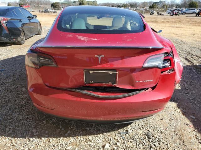 5YJ3E1EB1NF243419 - 2022 TESLA MODEL 3 RED photo 6