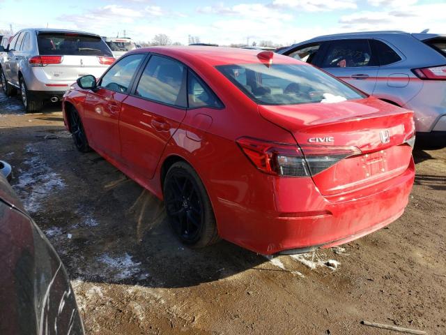 2HGFE2F51NH608477 - 2022 HONDA CIVIC SPORT 红色 照片 2