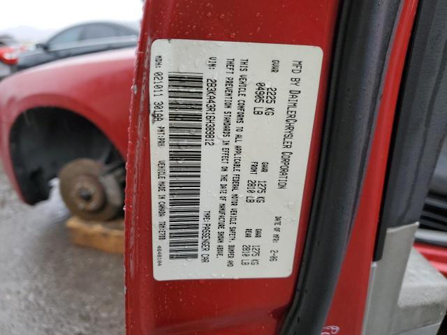 2B3KA43R16H389812 - 2006 DODGE CHARGER SE MAROON photo 12