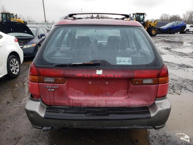 4S3BG6855X7621324 - 1999 SUBARU LEGACY OUTBACK RED photo 6