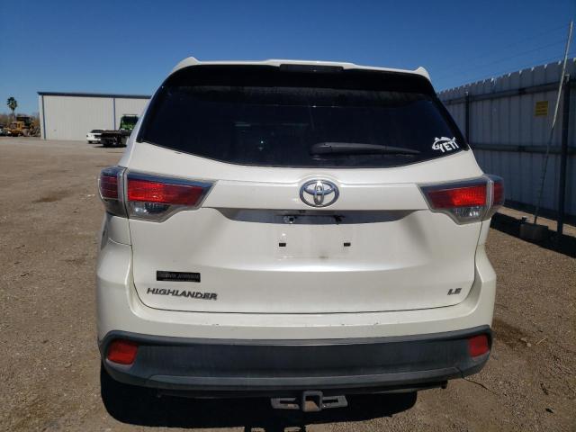 5TDZARFH2FS010895 - 2015 TOYOTA HIGHLANDER LE WHITE photo 6