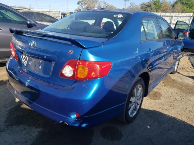 2T1BU4EE3AC475917 - 2010 TOYOTA COROLLA BASE BLUE photo 3