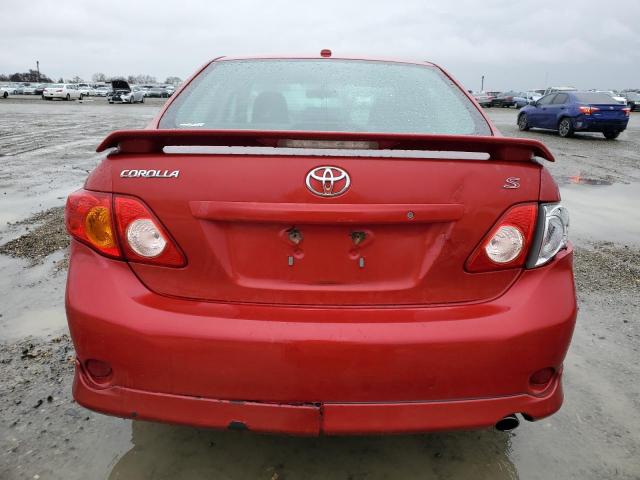 1NXBU4EE9AZ364769 - 2010 TOYOTA COROLLA BASE RED photo 6