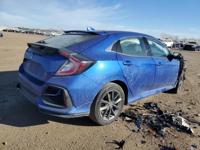 SHHFK7H82LU218999 - 2020 HONDA CIVIC EXL ლურჯი ფოტო 3