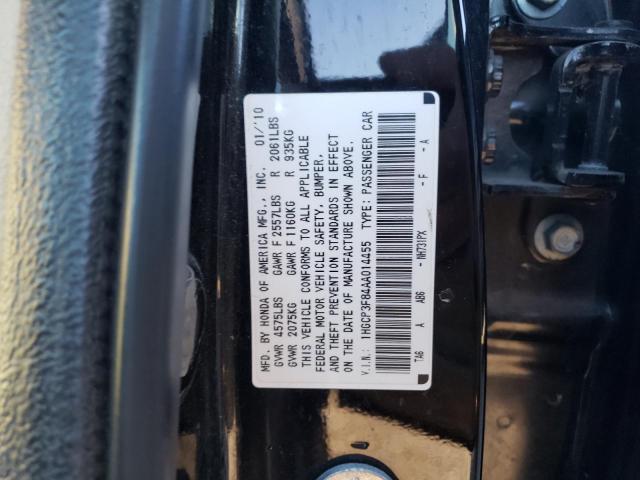 1HGCP3F84AA014455 - 2010 HONDA ACCORD EXL BLACK photo 12