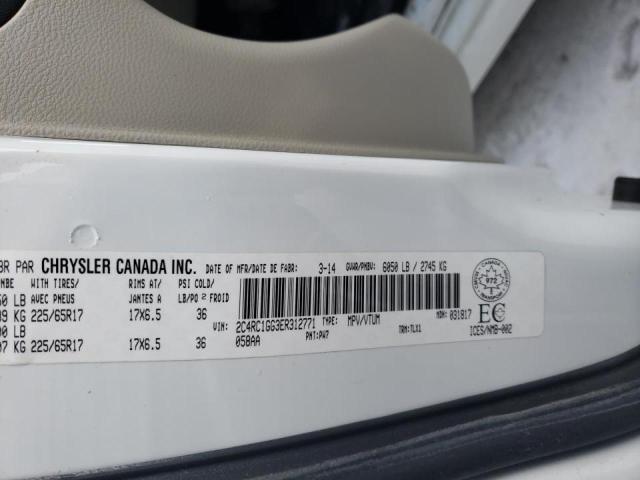 2C4RC1GG3ER312771 - 2014 CHRYSLER TOWN & COU LIMITED WHITE photo 14