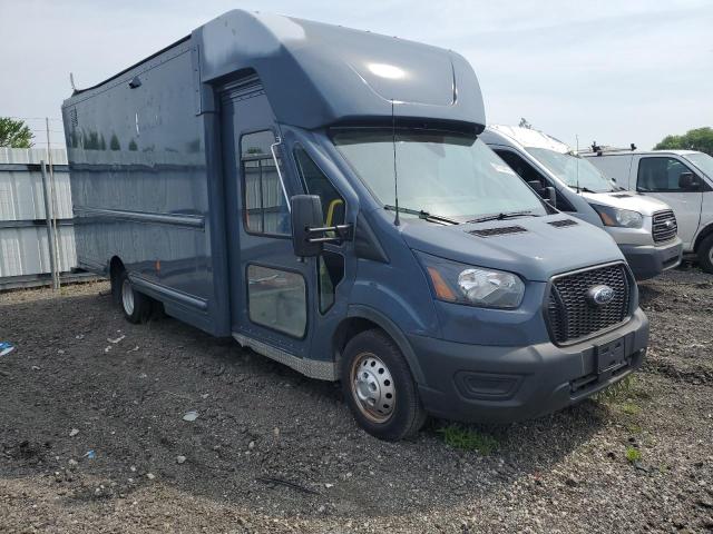 1FDDF6P89MKA55437 - 2021 FORD TRANSIT T-350 HD BLUE photo 4