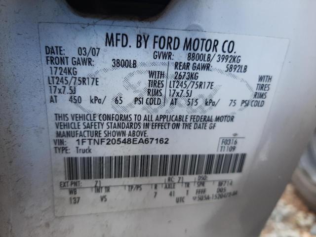 1FTNF20548EA67162 - 2008 FORD F250 SUPER DUTY WHITE photo 12