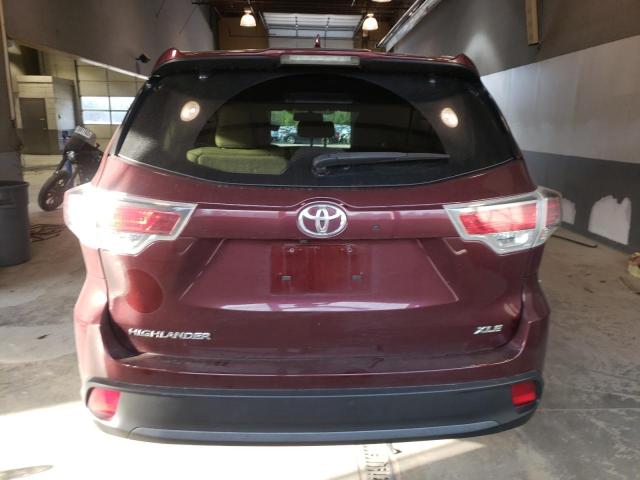 5TDKKRFH6FS115955 - 2015 TOYOTA HIGHLANDER XLE BURGUNDY photo 6