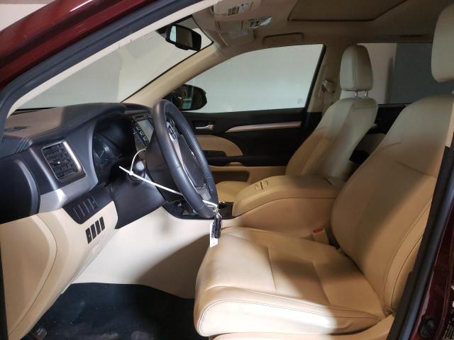 5TDKKRFH6FS115955 - 2015 TOYOTA HIGHLANDER XLE BURGUNDY photo 7