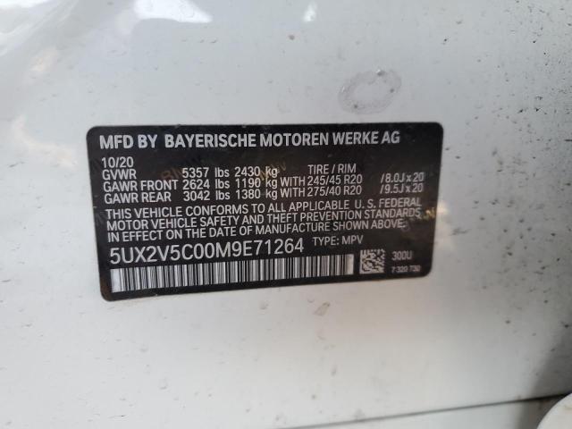 5UX2V5C00M9E71264 - 2021 BMW X4 XDRIVEM40I WHITE photo 13