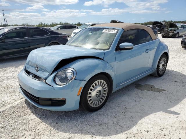 3VW517AT3EM820532 - 2014 VOLKSWAGEN BEETLE BLUE photo 1