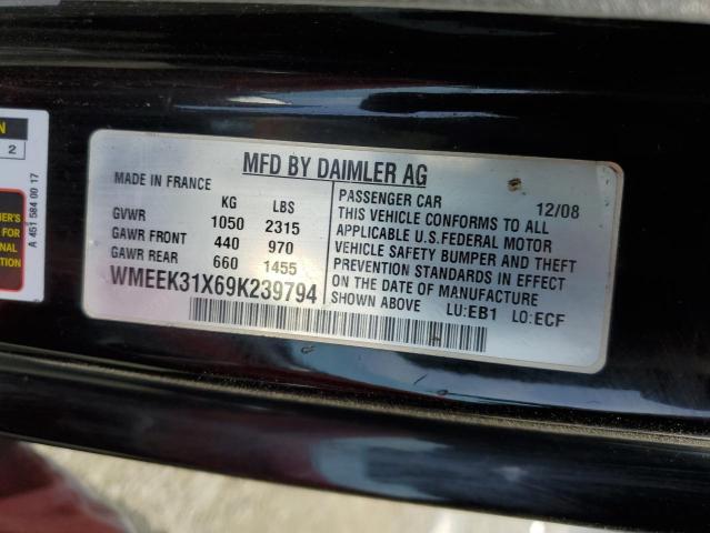 WMEEK31X69K239794 - 2009 SMART FORTWO PUR PASSION RED photo 12