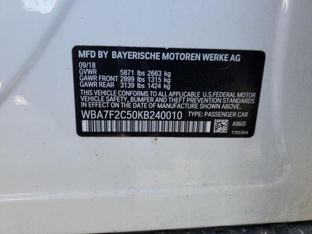 WBA7F2C50KB240010 - 2019 BMW ALPINA B7 XI Белый фото 13