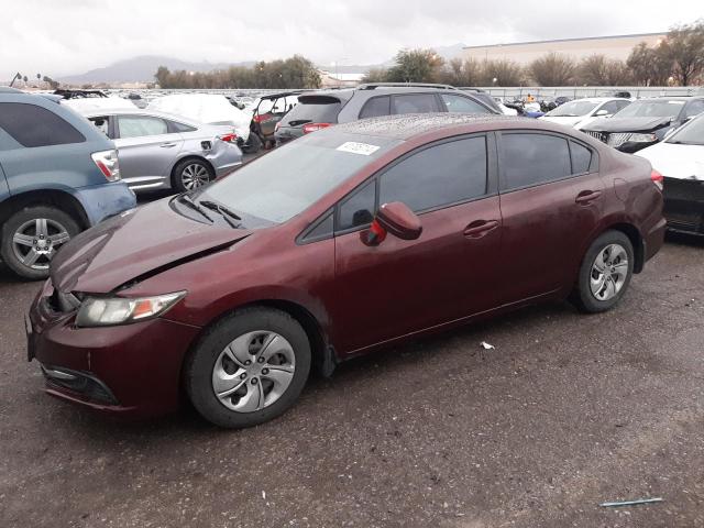 19XFB2F5XEE075824 - 2014 HONDA CIVIC LX MAROON photo 1