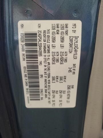 2C4GP54L55R443995 - 2005 CHRYSLER TOWN & COU TOURING მწვანე ფოტო 14